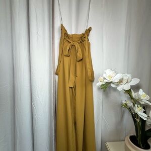 Mustard Yellow Jumpsuit with Tie Detail
